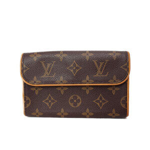 Louis Vuitton Monogram Leather Brown Pochette Florentine Waist Pouch